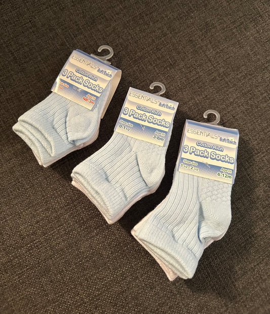 Trio of socks - Blue