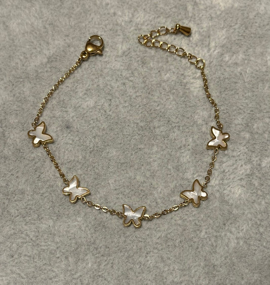 Gold butterfly bracelet