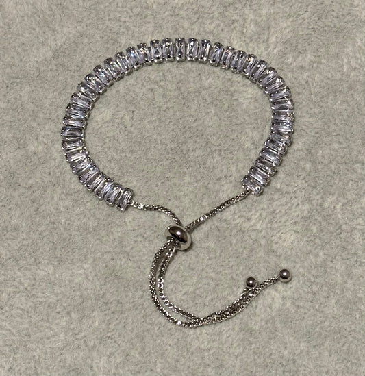 Silver diamond bracelet