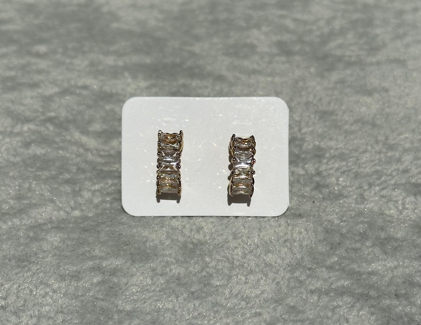 Gold diamond earrings