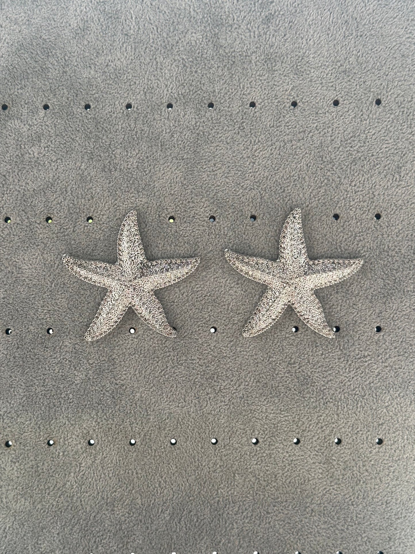 Silver starfish earrings