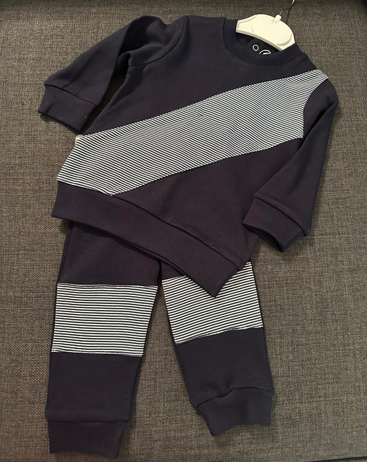 Black stripe tracksuit