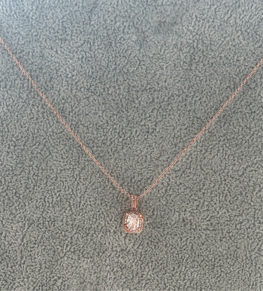 Rose gold diamond necklace